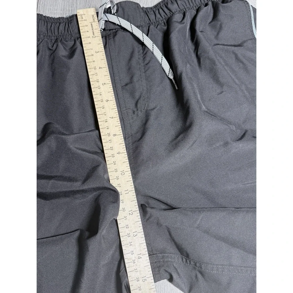 Nike XXL Black Gray Swim Trunks Board Shorts Drawstring‎ Pockets Lined